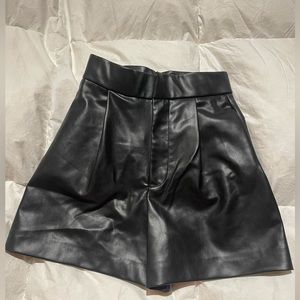 Zara Faux Leather Shorts Size XS